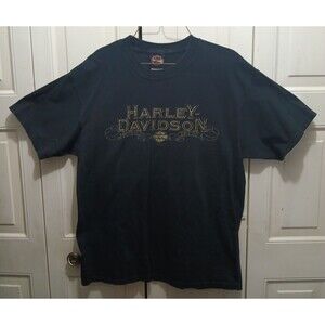 VTG HARLEY DAVIDSON Barnett's Las Cruces NM Graphic Print T-Shirt Size L